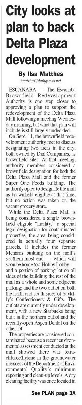 Delta Plaza Mall - 2018 Development Plan